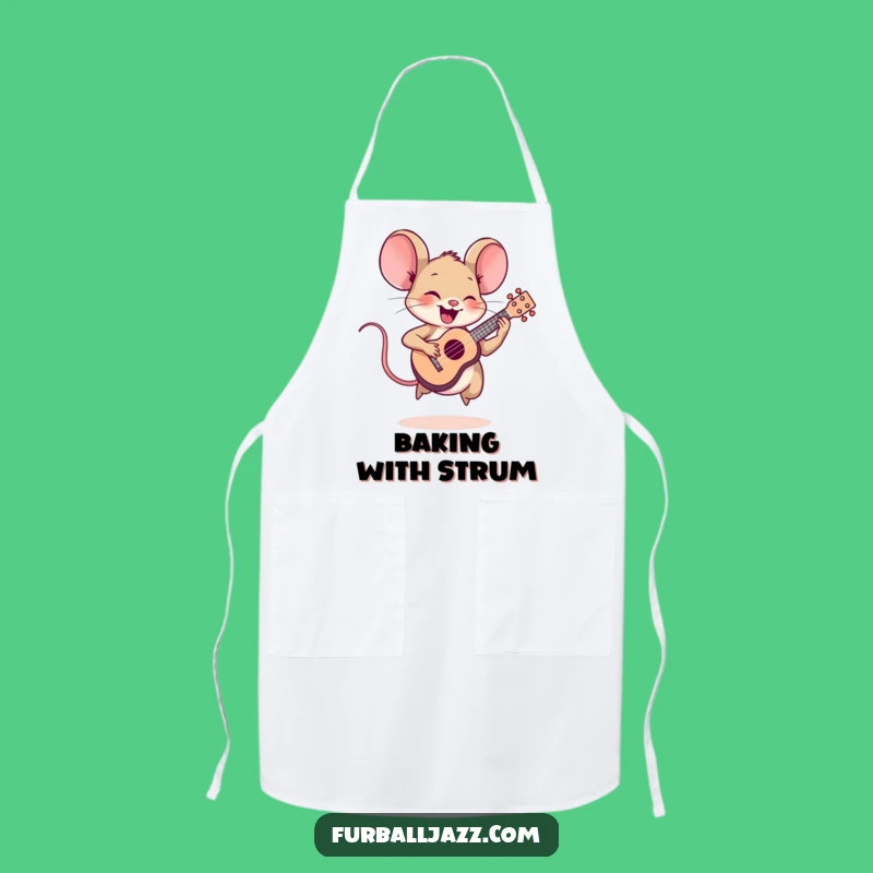 Funny Mouse Ukulele Apron: Cook with Rhythm - Hilarious Gift for Kitchen Jams