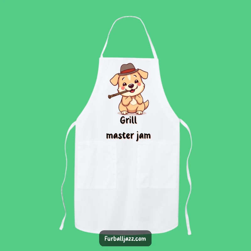 Funny Dog Jazz Apron: Kitchen Grooves, Chef's Funny Gift
