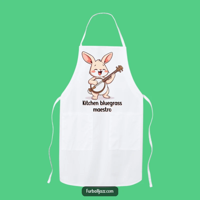 Funny Rabbit Banjo Apron: Cook Up Fun in the Kitchen - A Funny Gift