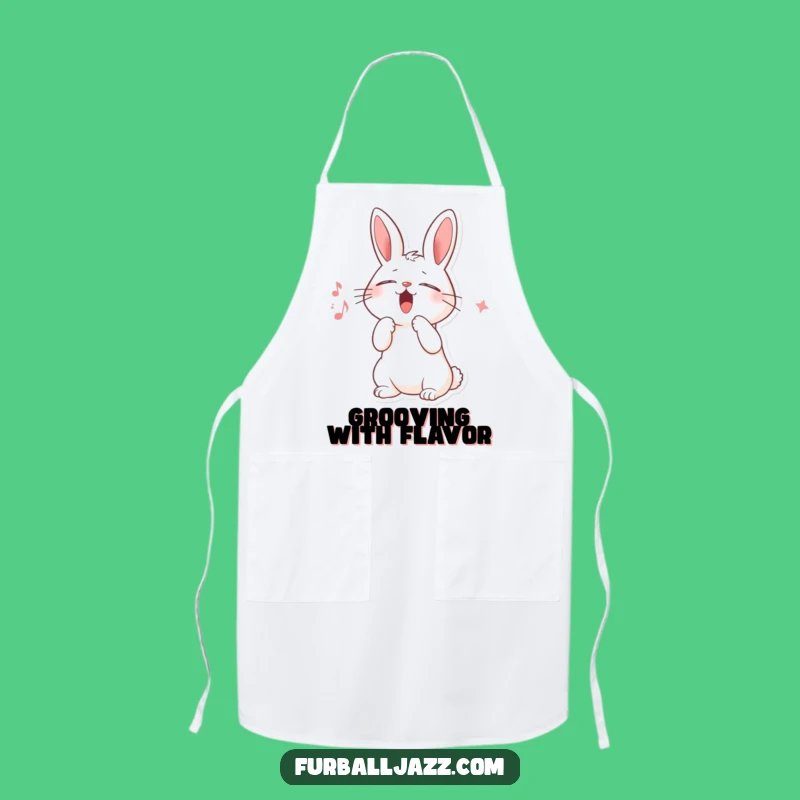 Funny Rabbit Scat Singer Apron - Cook with Soulful Grooves!