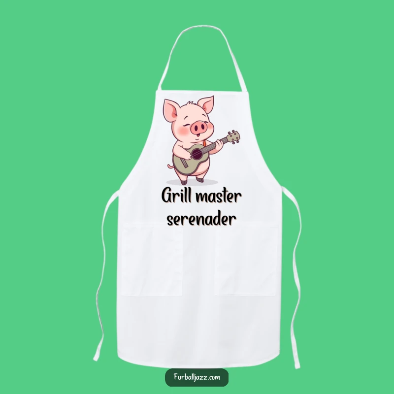 Funny Pig Ukulele Apron: Cook with Cheerful Melodies - A Funny Gift