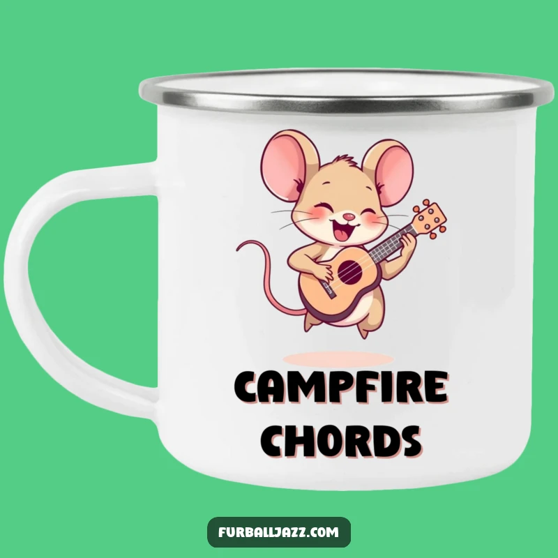 Funny Mouse Ukulele Campfire Mug: Music Under the Stars - Hilarious Gift