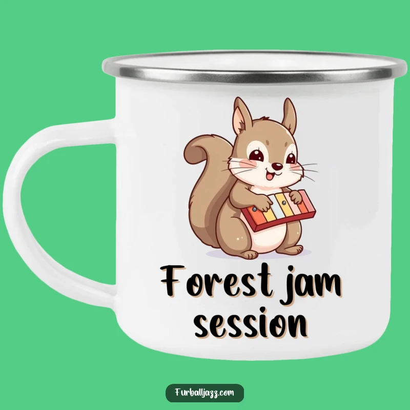 Funny Squirrel Xylophone Camping Mug - Outdoor Musical Adventure Gift