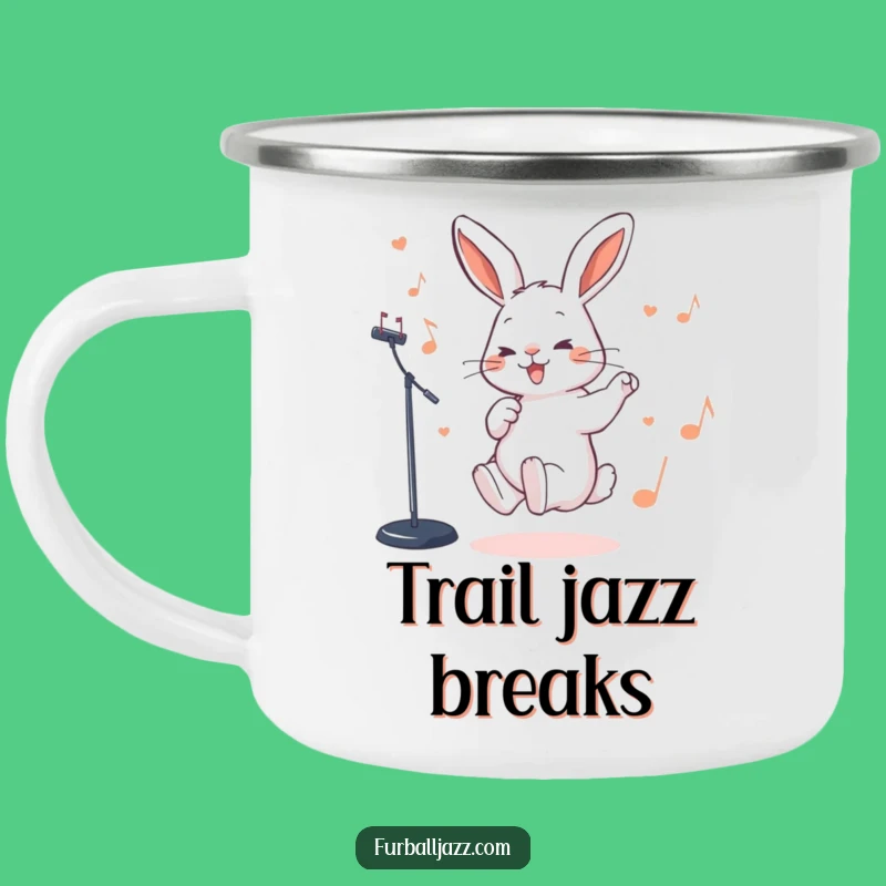 Funny Rabbit Jazz Beat Camping Mug: Adventure Tunes with This Funny Gift