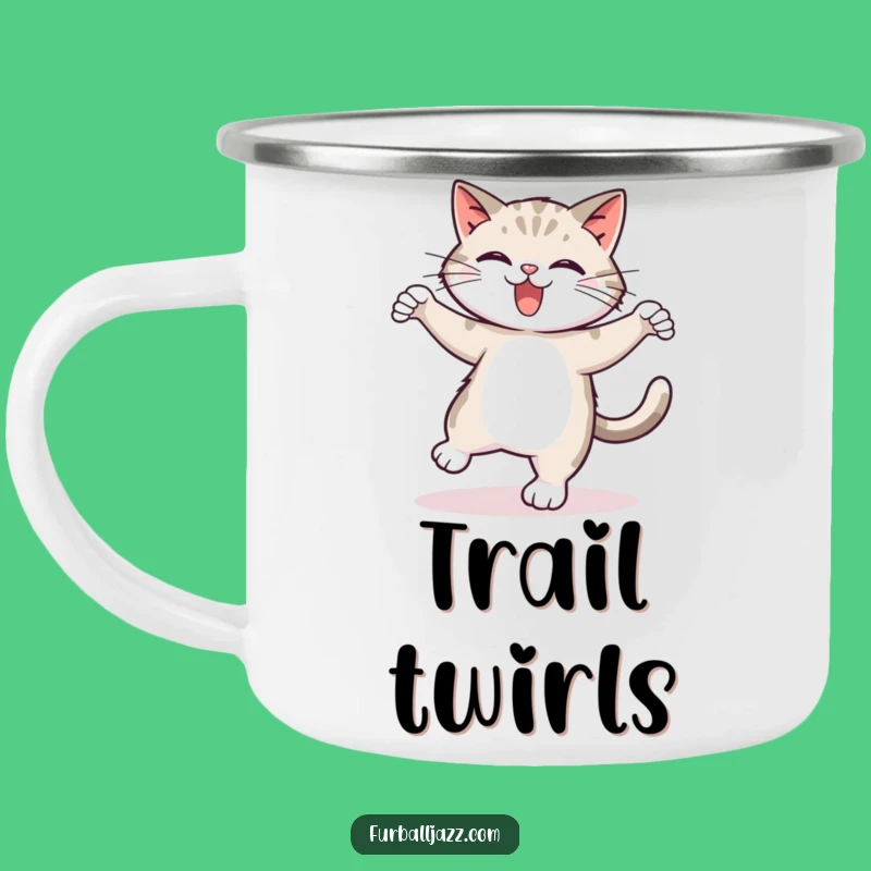 Funny Tap Dancing Cat Camping Mug - Adventure with a Beat