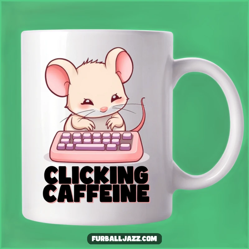 Funny Mouse Typing Mug - Hilarious Squeaky Keyboard Coffee Cup Gift