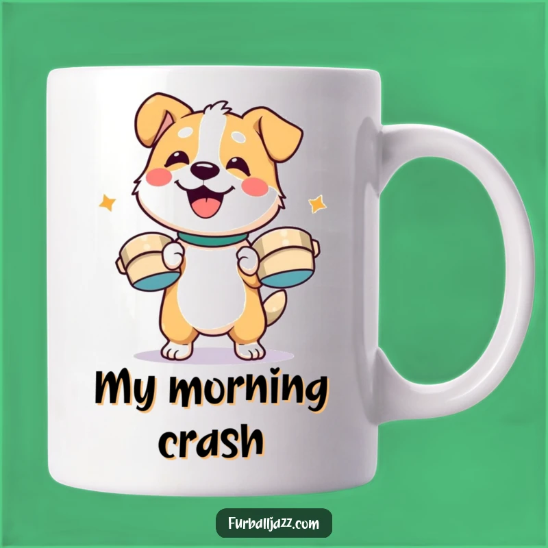 Funny Dog Cymbal Enthusiast Mug - Happy Pup Percussion Funny Gift