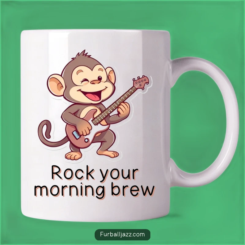 Funny Monkey Guitarist Mug - Wild Soloist Musician Gift