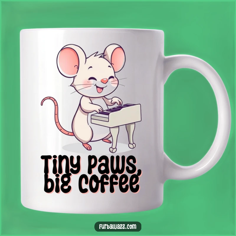 Funny Mouse Piano Mug: Tiny Paws, Big Tunes - A Perfect Funny Gift