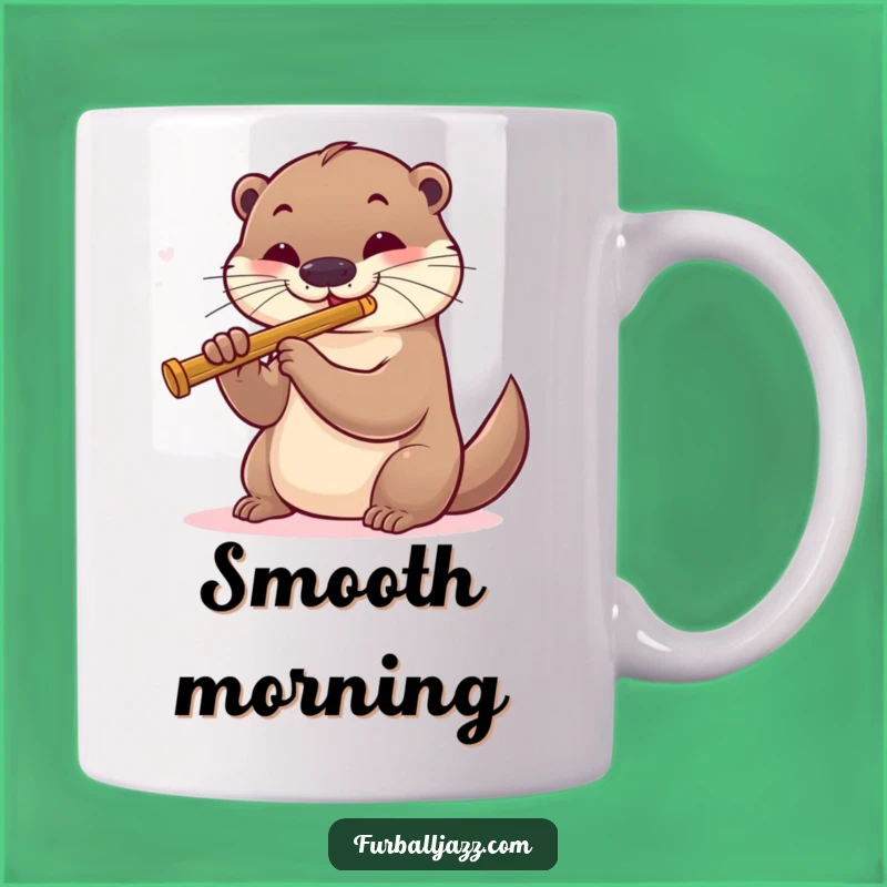 Funny Otter Jazz Flute Mug - Smooth Music Lover's Gift