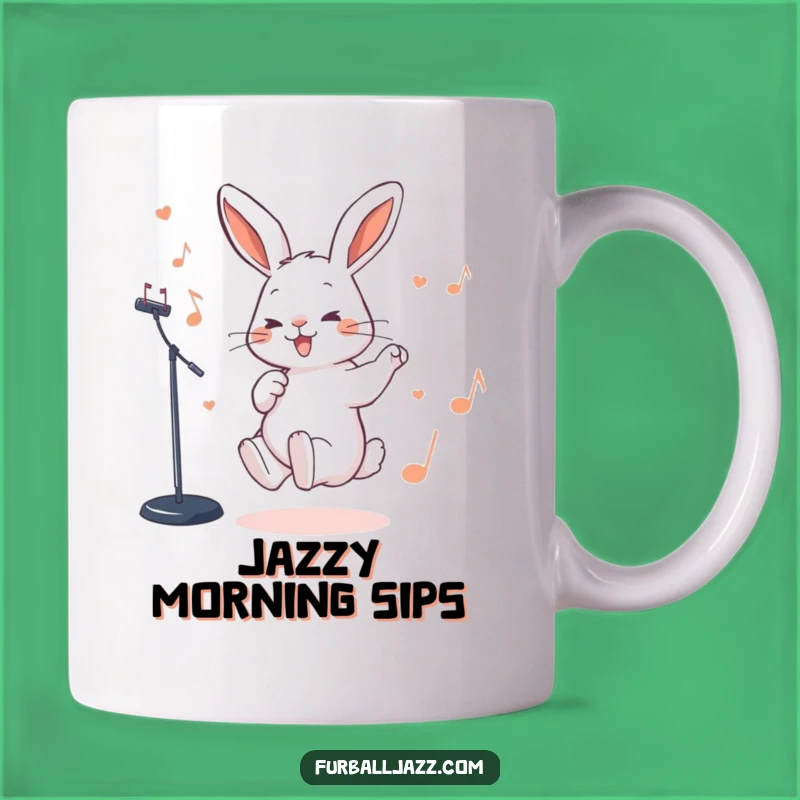Funny Rabbit Jazz Beat Mug: Lively Hopper's Hilarious Funny Gift
