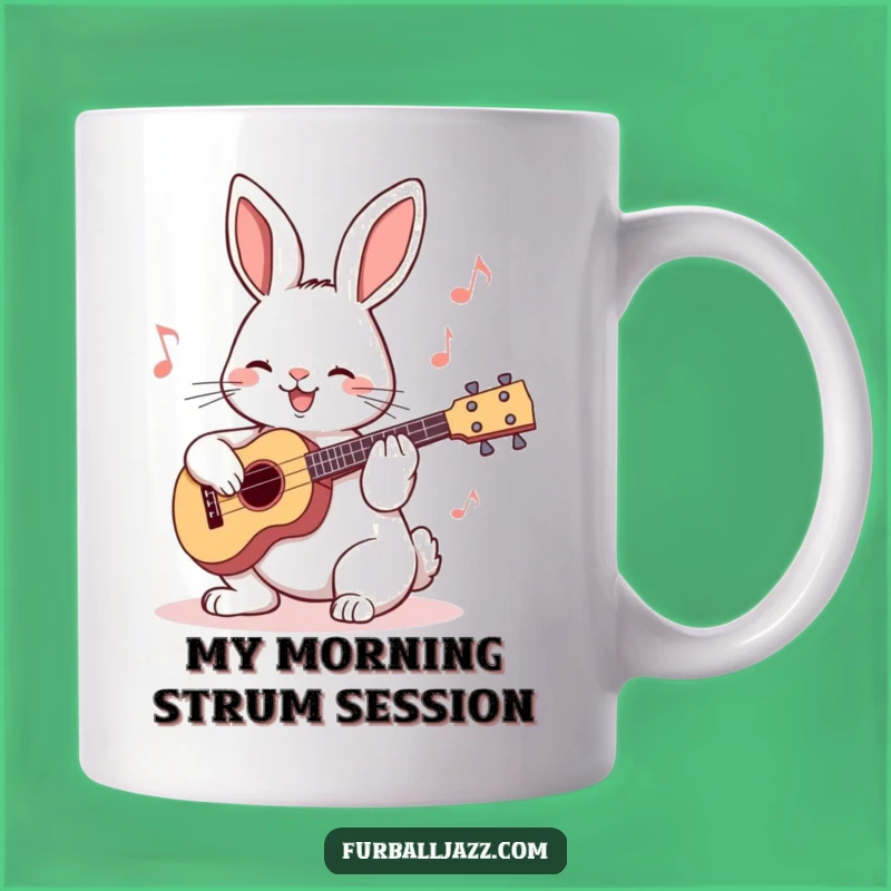Funny Rabbit Ukulele Mug: Adorable Musician Character, Perfect Unique Gift for Animal Lovers