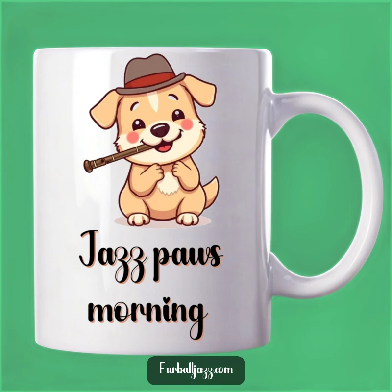 Funny Dog Jazz Mug: Dapper Clarinet Player, Perfect Funny Gift