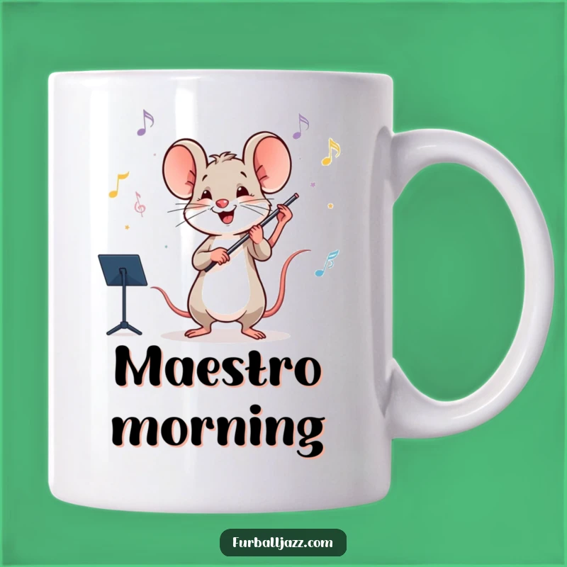 Funny Mouse Orchestra Conductor Mug - Music Maestro Gift