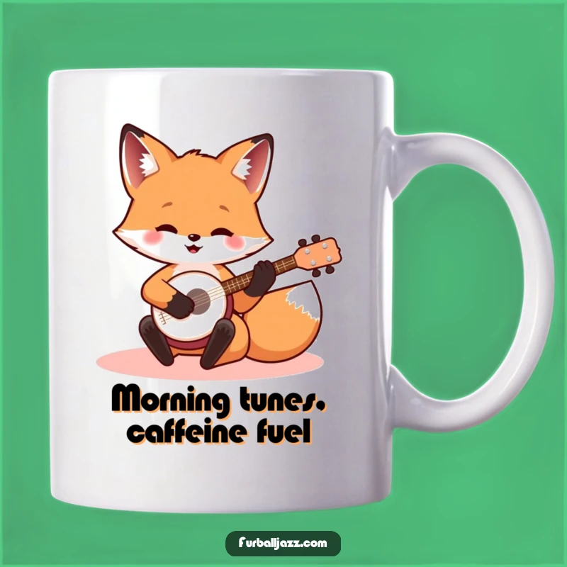 Funny Banjo Fox Mug: Hilarious Musical Animal Gift for Fox Lovers