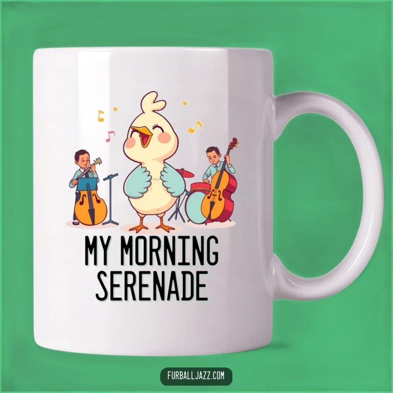 Funny Singing Bird Jazz Mug: A Cheerful Gift for Music and Bird Lovers