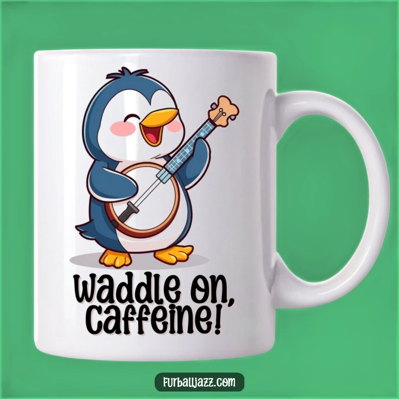 Funny Penguin Banjo Mug: Hilarious Gift for Music and Penguin Lovers Alike