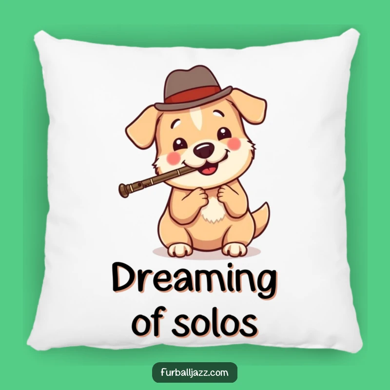 Funny Dog Jazz Pillow: Cozy Cool Vibes, Comfy Funny Gift