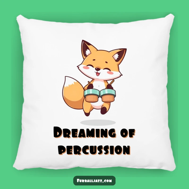 Funny Fox Cymbal Pillow - Comfy & Hilarious Home Decor Accent