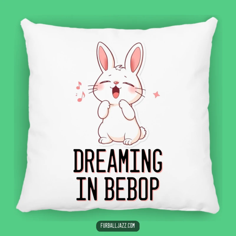 Funny Rabbit Scat Singer Pillow - Cozy Up with a Musical Friend!