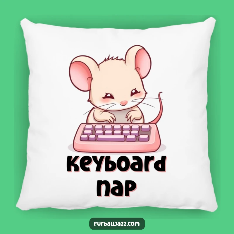 Funny Mouse Typing Pillow - Comfy Computer Rodent Cushion Gift