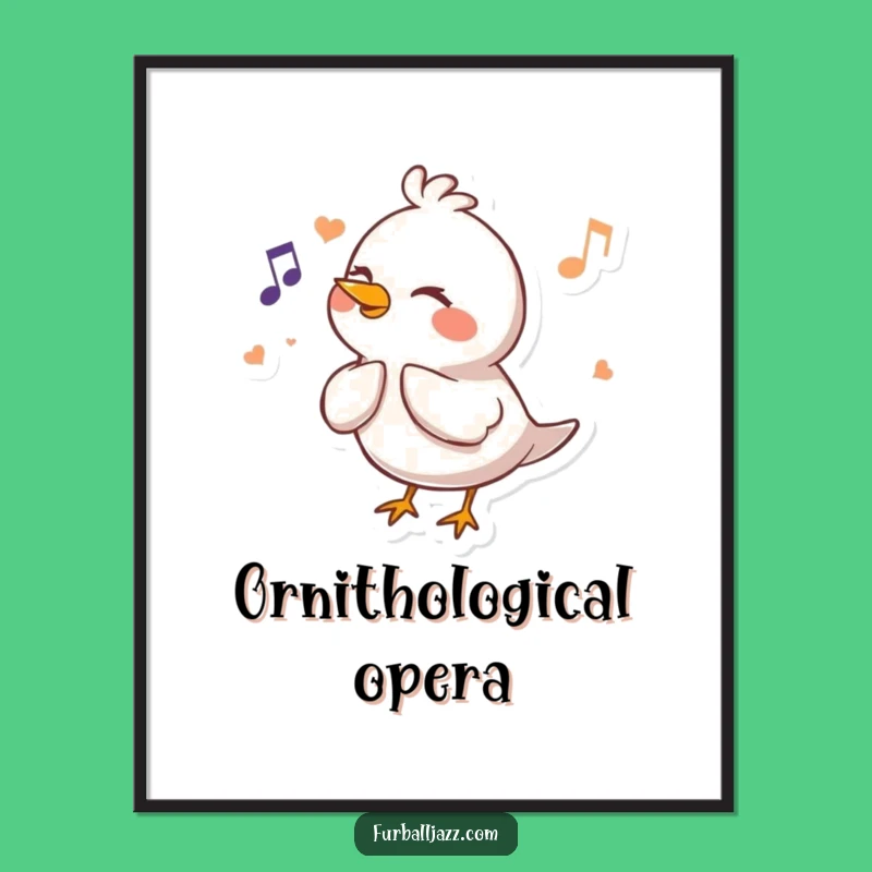 Funny Bird Flute Digital Art: Cheerful Melody for Your Walls - Amazing Funny Gift!
