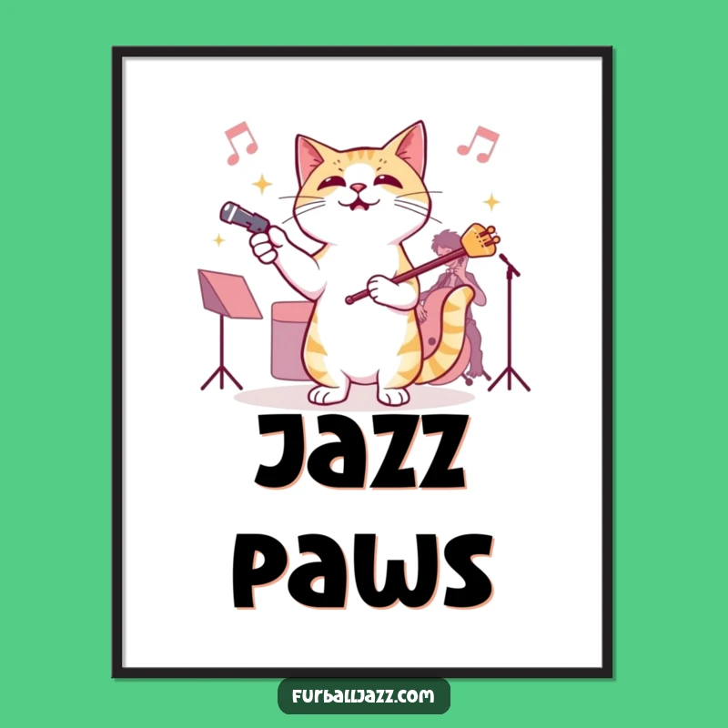 Funny Cat Jazz Conductor Digital Art - Instant Musical Flair