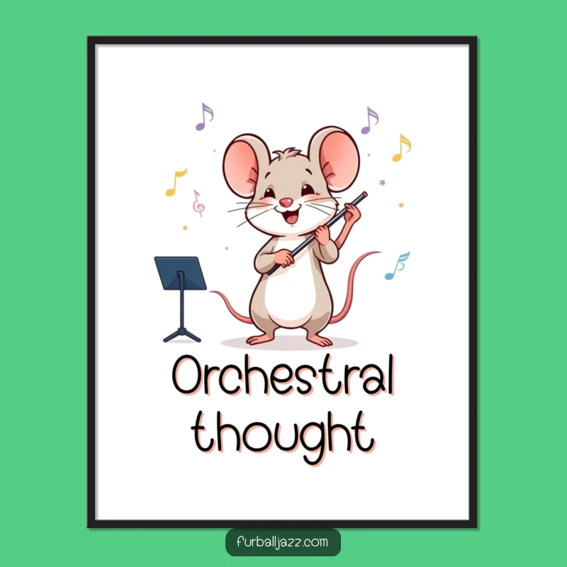 Funny Mouse Orchestra Conductor Digital Art - Instant Maestro Gift