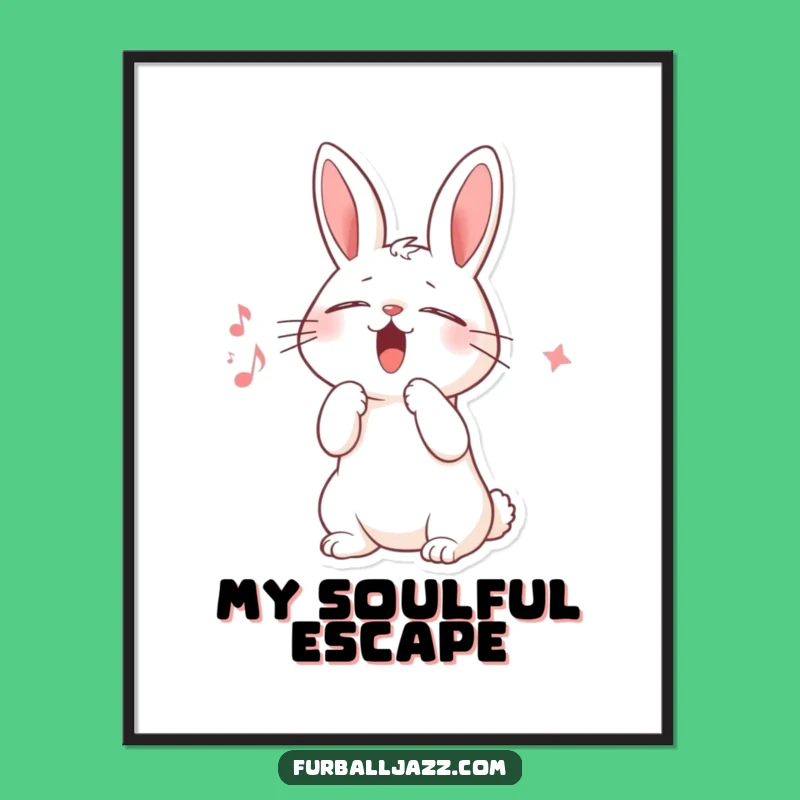 Funny Rabbit Scat Singer Digital Art - Bring Music and Laughter Home!