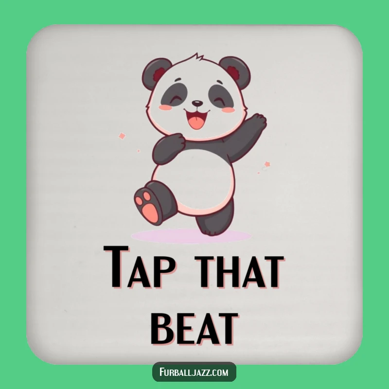 Funny Panda Dancing Drink Coaster - Protect Surface Hilariously Gift