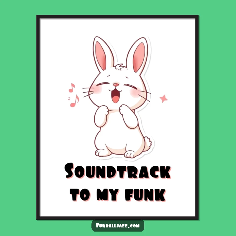 Funny Rabbit Scat Singer Poster - Frame Your Favorite Musical Moment!