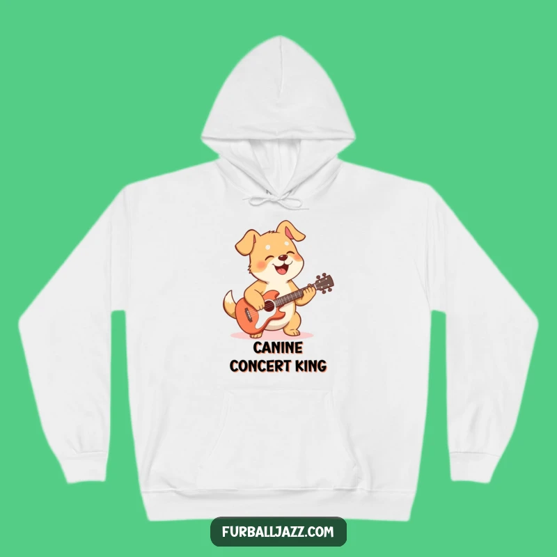Cozy Funny Dog Guitarist Hoodie: Warm Your Soul With This Rocking Pooch Design