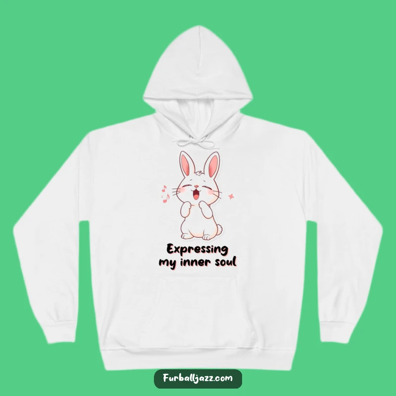 Funny Rabbit Scat Singer Hoodie - Cozy Up with Musical Merriment!