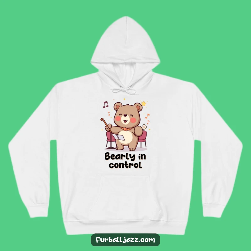 Funny Bear Conductor Hoodie: Cozy Comfort, Perfect Gift for Maestros