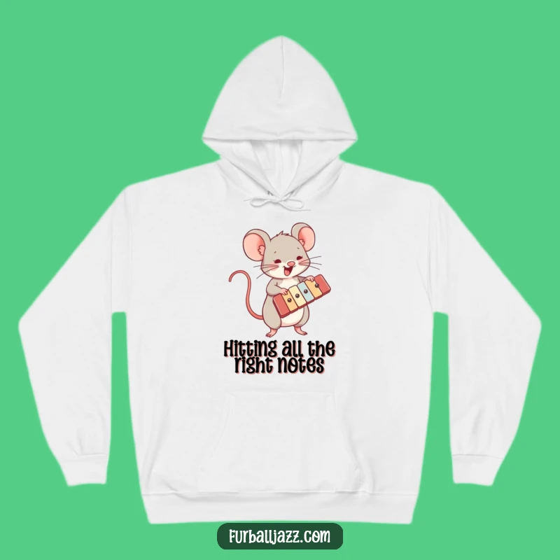 Funny Mouse Xylophone Hoodie: Cozy Comfort, Perfect Gift for Little Maestros