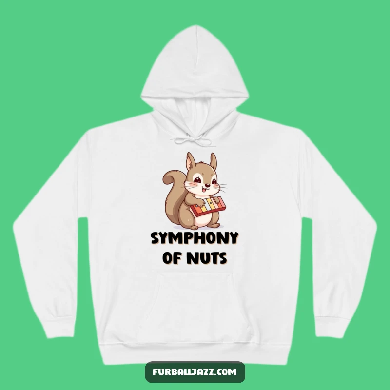 Funny Squirrel Xylophone Hoodie - Cozy Musical Animal Sweatshirt Gift Idea