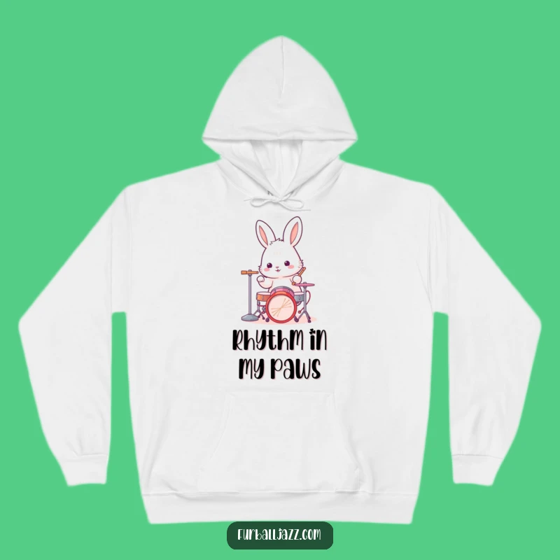 Funny Rabbit Drummer Hoodie: Cozy Beats, The Ultimate Funny Gift