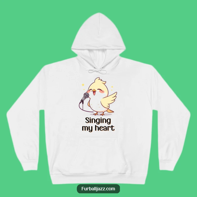 Funny Bird Microphone Hoodie: Cozy Singer Sweatshirt, Great Gift for Music Lovers