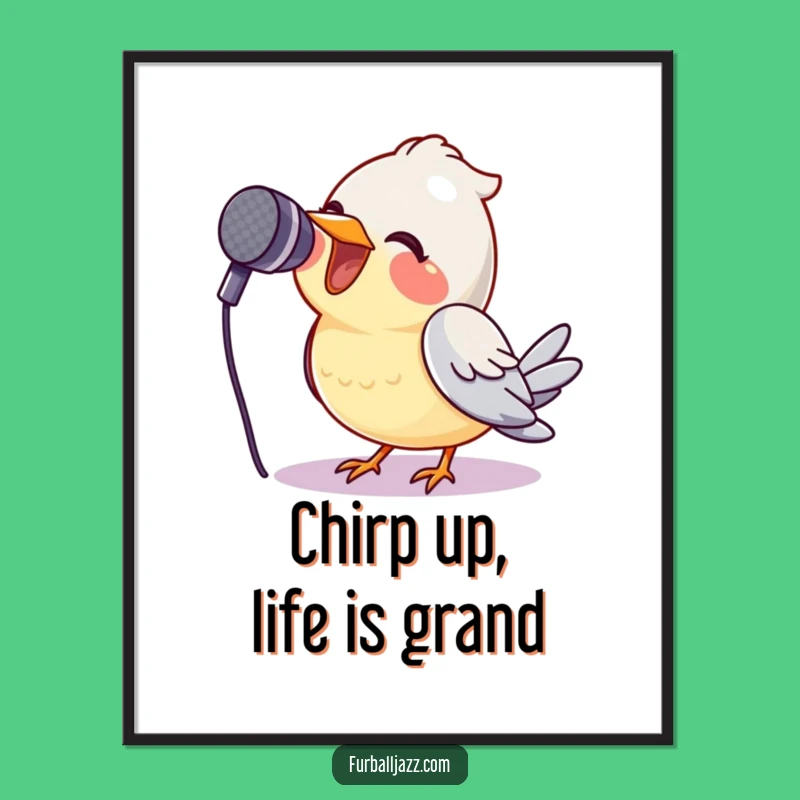 Free Printable Wall Art: Melodious Bird Rockstar Singer Download