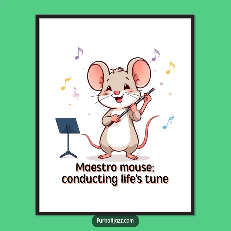 Free Printable Wall Art: Mouse Maestro's Symphony, a Humorous Downloadable Art for Your Walls!