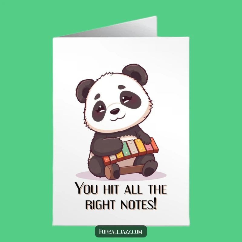 Free Printable Panda Congrats Card: Musical Achievement Downloadable Gift