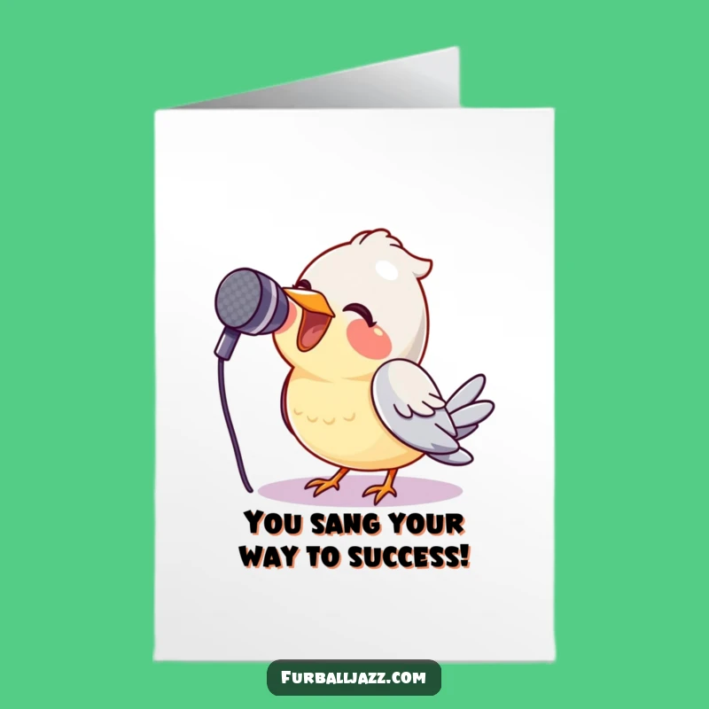 Free Printable Congratulations Card: Bird Star Vocal Performance Digital Download