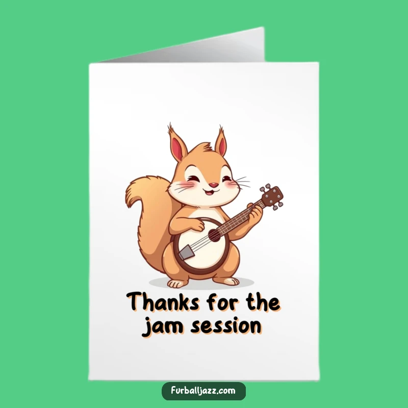 Free Printable Thank You Card: Funny Squirrel Expressing Gratitude Downloadable Gift You Can Print