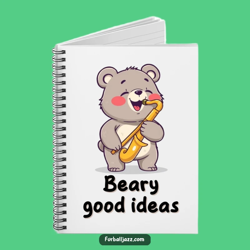 Funny Bear Saxophone Notebook: Blues Journal - A Humorous Jazz Idea Keeper Gift