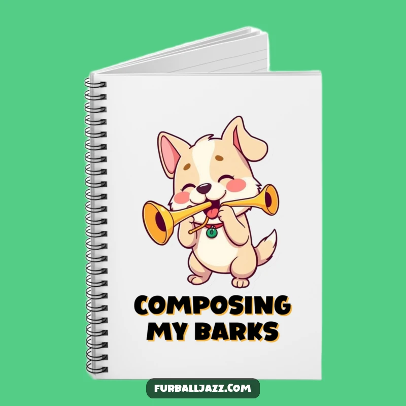 Funny Dog Trumpet Player Notebook: Jot Down Ideas with Hilarious Canine Inspiration