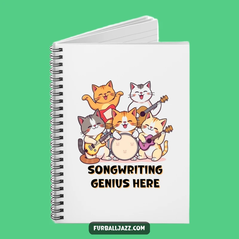 Funny Cat Jam Session Notebook - Journal for Feline Melodies and Ideas
