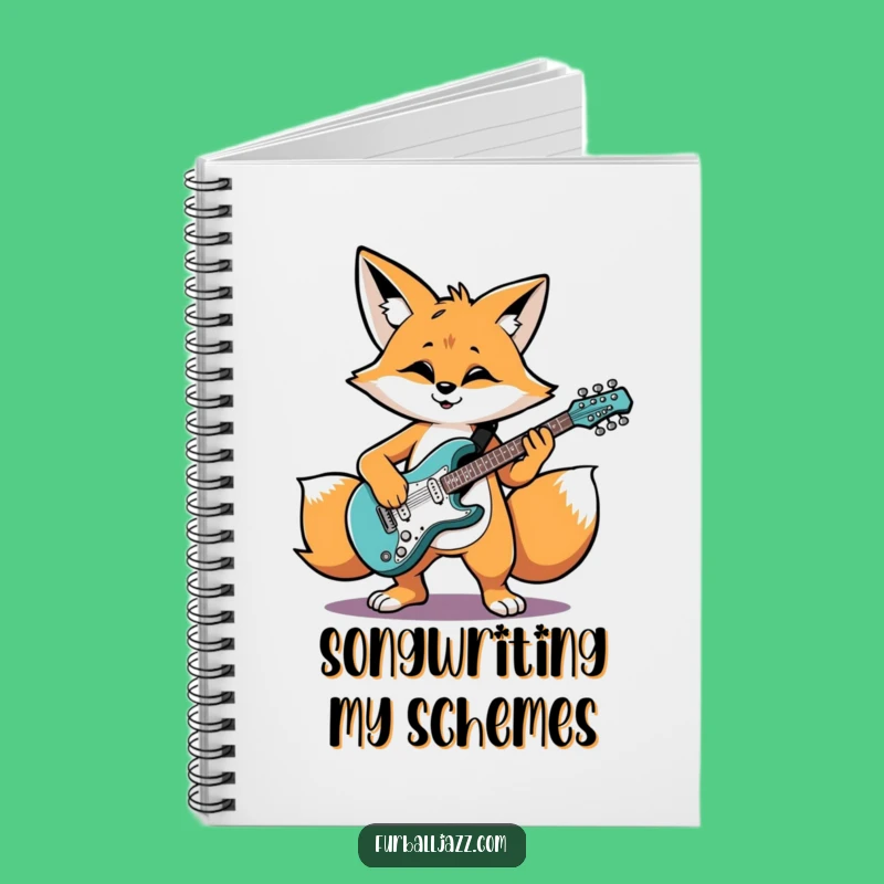 Funny Fox Guitarist Notebook: Jot Down Your Riffs and Ideas