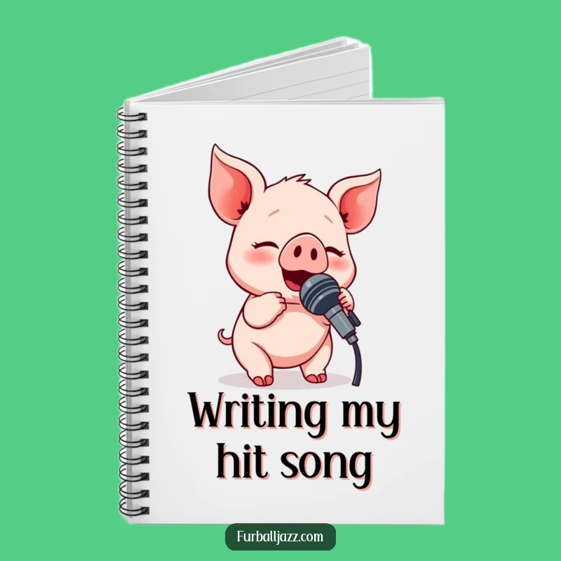 Funny Piglet Singing Notebook: Jot Down Your Melodies - Hilarious Gift for Songwriters