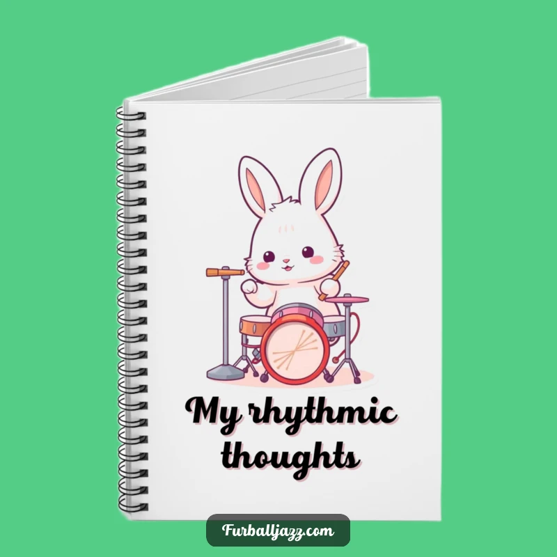 Funny Rabbit Drummer Notebook: Beat Your Notes