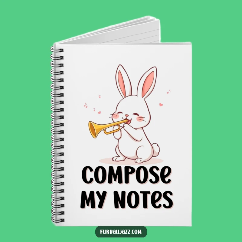 Funny Rabbit Trumpet Notebook - Jot Down Melodies